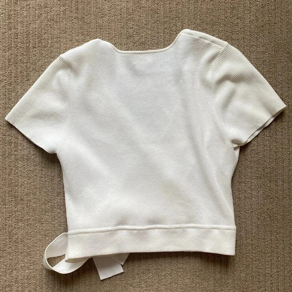 Wilfred Cream V-Neck Sweater - Picture 3 of 16